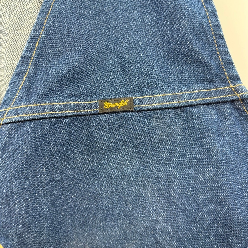 Wrangler Vest Mens Blue Unlined Denim Short Western Ranch - Picture 3 of 8